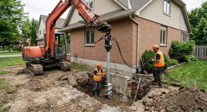 Helical Pile Installation in Pompano Beach, FL